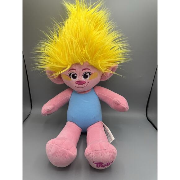 Build-A-Bear Workshop “Viva” Trolls Band Together Plush Doll – ~20″ Yellow Hair - Picture 1 of 2